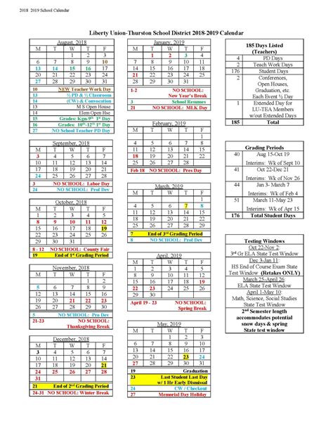 Luhs Calendar